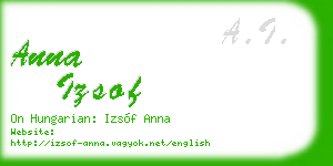 anna izsof business card